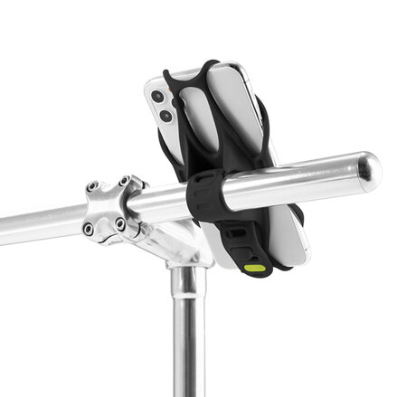 Držák mobilu Bone Bike Tie 3, na kolo, nastavitelná velikost, černý, 5.8-7.2", silikon, k připevnění na řídítka, černá