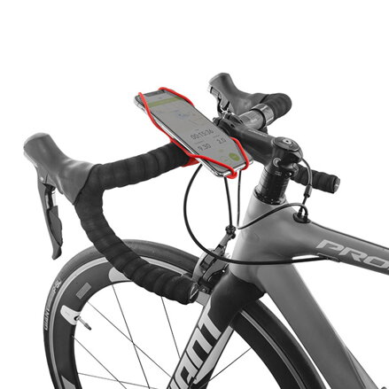 Držák mobilu Bone Bike Tie 3, na kolo, nastavitelná velikost, červený, 5.8-7.2", silikon, k připevnění na řídítka, červená