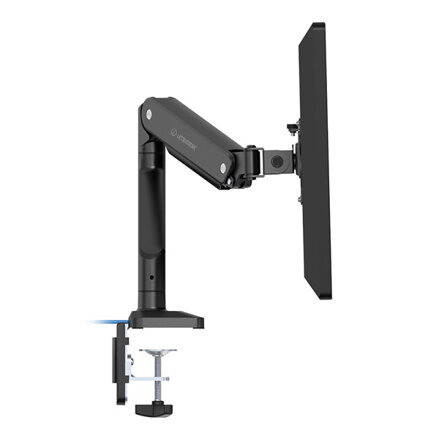 Polohovatelný držák ULTRADESK BRANCH Single pro monitor, 10KG, svorka a průchodka stolu, 17"-32", 75x75/100x100, černý