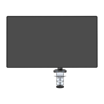 Polohovatelný držák ULTRADESK BRANCH Single pro monitor, 10KG, svorka a průchodka stolu, 17"-32", 75x75/100x100, černý