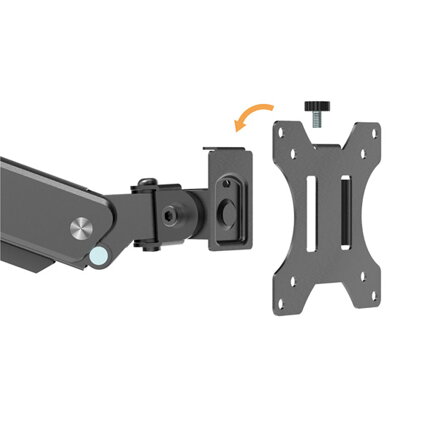 Polohovatelný držák ULTRADESK BRANCH Double pro 2 monitory, 20KG, svorka a průchodka stolu, 17"-32", 75x75/100x100, černý