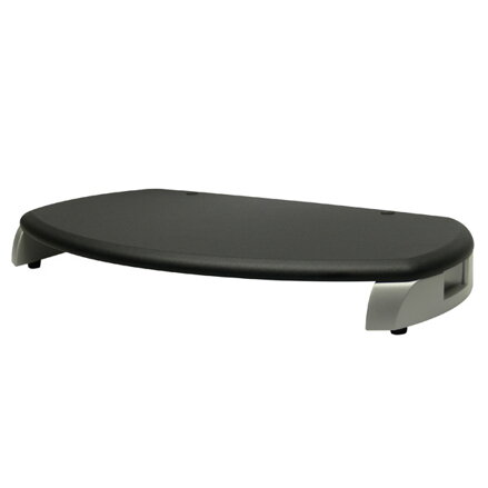 Podstavec pod monitor, prostor pro klávesnici, černý, dřevo-plast, 40 kg nosnost, ergo, poškozený obal, .A-D, B