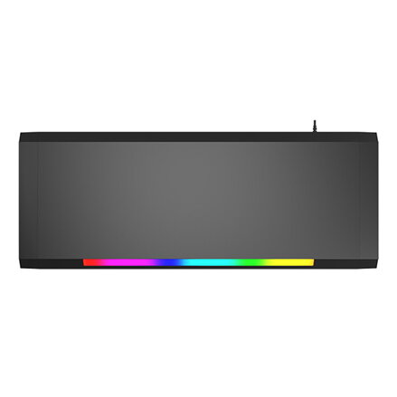 Podstavec pod monitor, DZ-01, 4x USB Hub 2.0, černý, plast, 20 kg nosnost, Marvo, Rainbow podsvícení