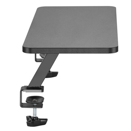 Podstavec pod monitor, připevnitelný ke stolu, černý, ocel, dřevotříska, 20 kg nosnost, Powerton, ergo