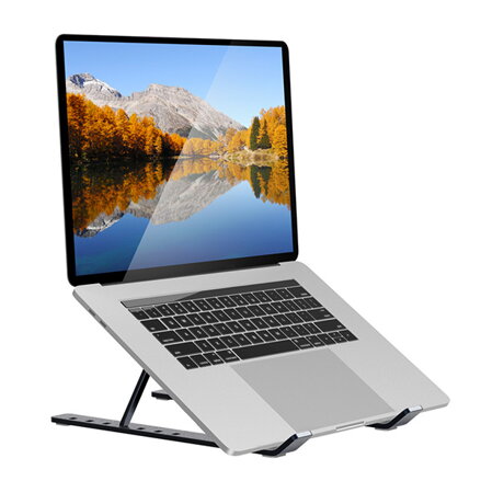 Podstavec pod notebook, G-Stand M250, polohovatelný, šedý, hliník, Genius