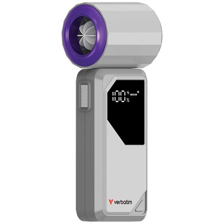 Verbatim ruční bezdrátový ventilátor, Cool,n,Go AirJet, šedý/fialový