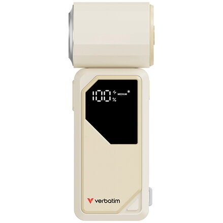 Verbatim ruční bezdrátový ventilátor, Cool ,n, Go AirJet, bílý/stříbrný