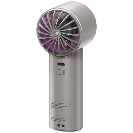 Verbatim ruční bezdrátový ventilátor, Cool ,n, Go Ice Touch, šedý/fialový
