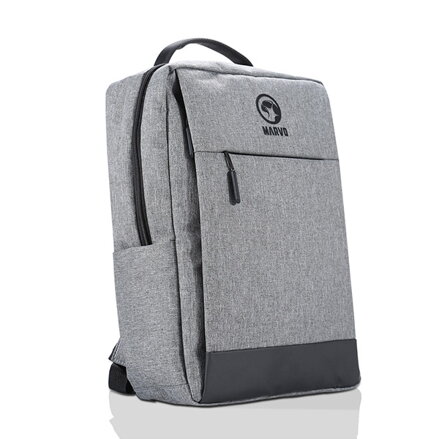 Batoh na notebook 15.6", BA-03, šedý z nylonu, USB port k nabíjení, Marvo