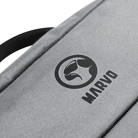 Batoh na notebook 15.6", BA-03, šedý z nylonu, USB port k nabíjení, Marvo