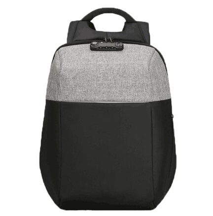 Batoh na notebook 15,6", NB008, černo-šedý z polyesteru/polyethylenu/nylonu, není snadné vykrást