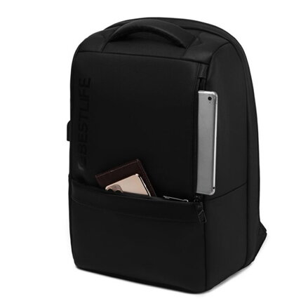 Batoh na notebook 15,6", Neoton, černý z polyesteru, Bestlife