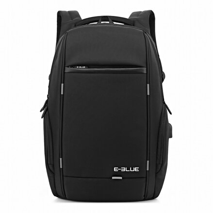 Batoh na notebook 15,6", E-Blue, černý z polyesteru, nepromokavé dno a boční kapsy