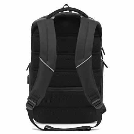 Batoh na notebook 15,6", E-Blue, černý z polyesteru, nepromokavé dno a boční kapsy