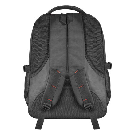 Batoh na notebook 15,6", Carbon, černý z polyesteru, nepromokavé dno a boční kapsy, Defender