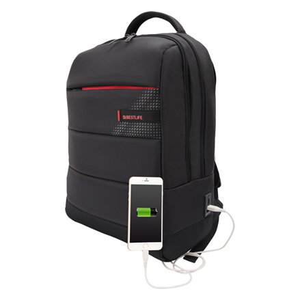Batoh na notebook 15,6", CPLUS, černý z polyesteru, Bestlife
