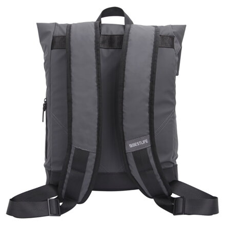 Batoh na notebook 15,6", La Minor, šedý z polyuretanu, Bestlife