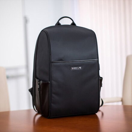 Batoh na notebook 15,6", Calpe 2.0, černý z 95%polyesteru + 5%polyuretanu, Bestlife