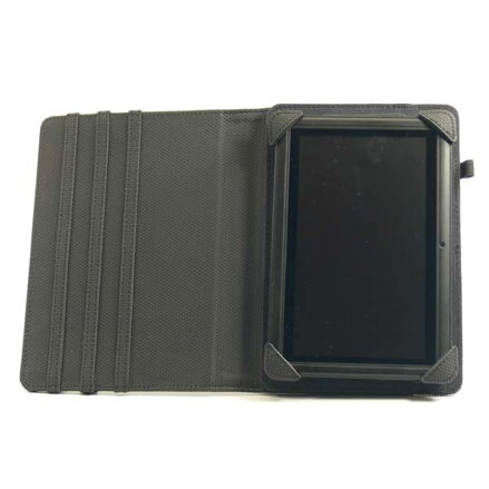 Obal na 7"-8", Obal, Business, černý z Polyuretan, s podstavcem, pogumované + Čisticí ubrousky, na tablet Logo, All New