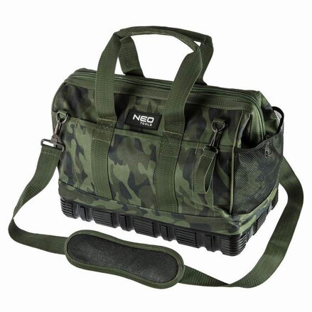 Taška na outdoor 84-322, maskáčová z 600D polyester, voděodolné dno, nastavitelné popruhy typ
