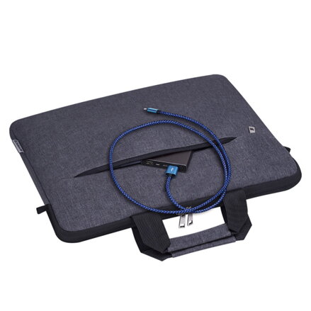 Taška na notebook 15,6", Chic, šedá z polyesteru, Defender