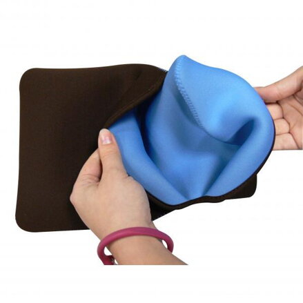 Obal na netbook 10,1", Reverse, modro-hnědý z neoprénu, Logo