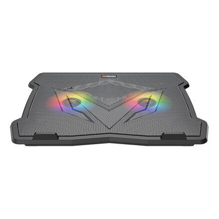 Stojan pod notebook, CP2020, podsvícený, s větrákem, černý, Meetion