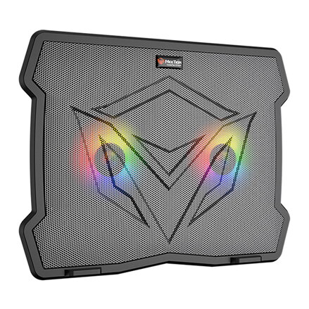 Stojan pod notebook, CP2020, podsvícený, s větrákem, černý, Meetion