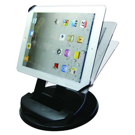 Stojan pro tablet, otáčecí, černý, pro iPady a tablety od 6-11"