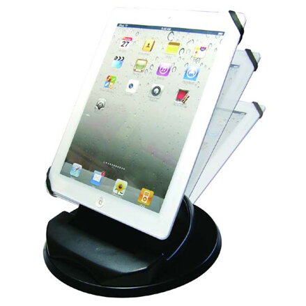 Stojan pro tablet, otáčecí, černý, pro iPady a tablety od 6-11"
