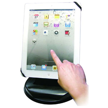 Stojan pro tablet, otáčecí, černý, pro iPady a tablety od 6-11"