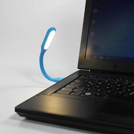 Světlo k notebooku, pogumované, černé, USB, LED