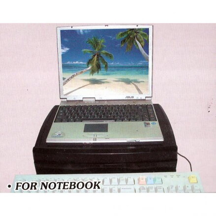 Podstavec pod notebook, nastavitelný, univerzální, černo-stříbrný, 2 šuplíky