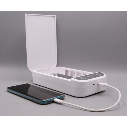 UV sterilizátor Powerton, pro mobilní telefony a šperky, až 6,5", 10 W, bílá