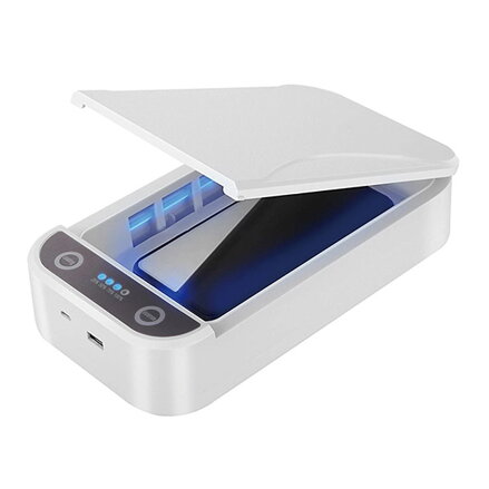 UV sterilizátor Powerton, pro mobilní telefony a šperky, až 6,5", 10 W, bílá