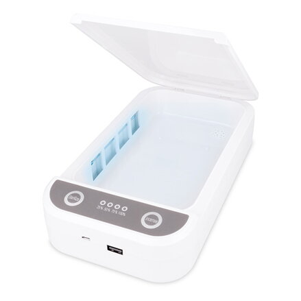 UV sterilizátor Powerton, pro mobilní telefony a šperky, až 6,5", 10 W, bílá