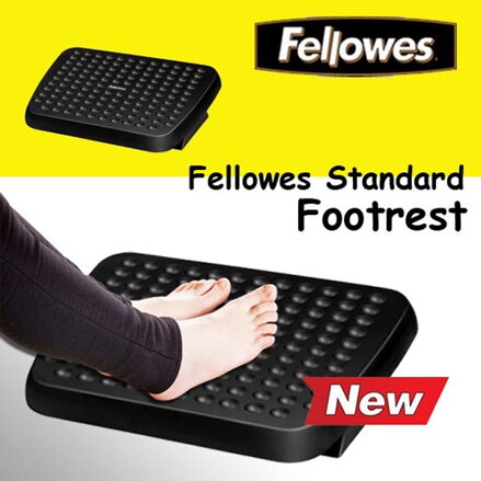 Podstavec STANDARD, pod nohy, nastavitelný sklon, černý, plast, Fellowes