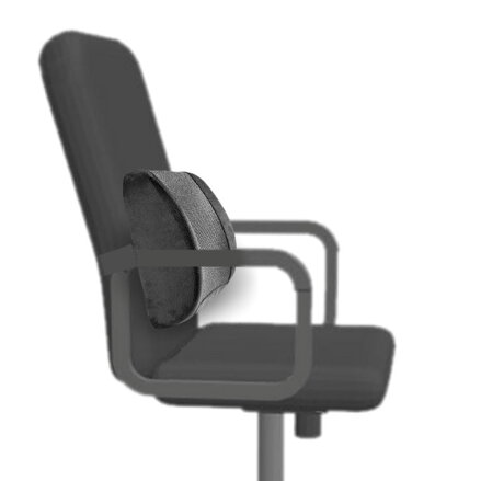 Bederní opěrka, univerzální, ergonomická, černá, paměťová pěna