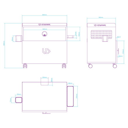 Ultradesk CRATE univerzální skříňka, černá