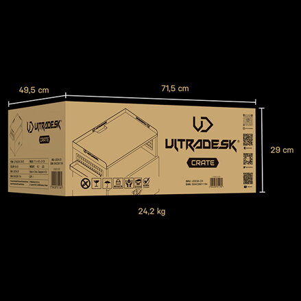 Ultradesk CRATE univerzální skříňka, černá