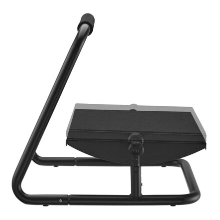 Podstavec pod nohy, možnost protáhnutí nohou, černý, ocel, 25 kg nosnost, Powerton, nastavitelná výška