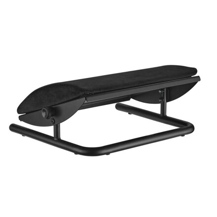 Podstavec pod nohy, odnimatelný měkký polštář, černý, ocel, 25 kg nosnost, Powerton