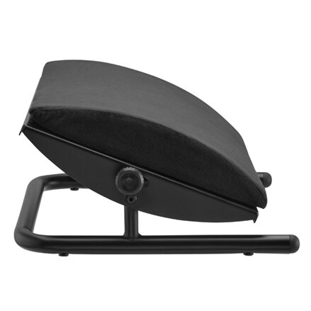 Podstavec pod nohy, odnimatelný měkký polštář, černý, ocel, 25 kg nosnost, Powerton