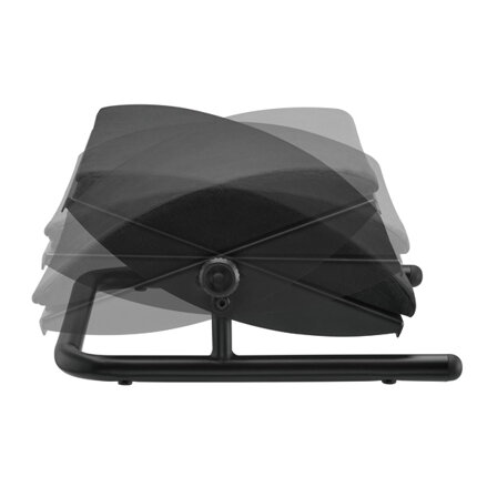 Podstavec pod nohy, odnimatelný měkký polštář, černý, ocel, 25 kg nosnost, Powerton