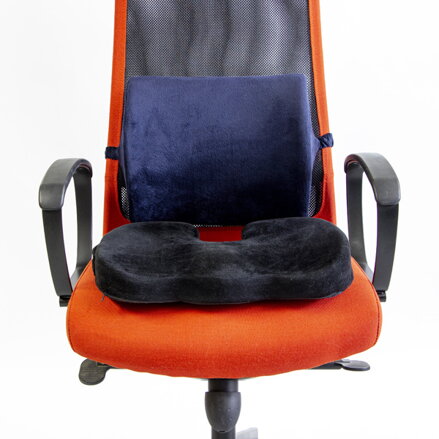Podsedák, pod hýždě, ergonomický, černý, paměťová pěna, Powerton