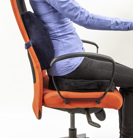 Podsedák, pod hýždě, ergonomický, černý, paměťová pěna, Powerton