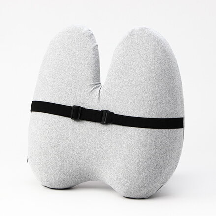 Set bederní opěrky a podsedáku, pod hýždě, ergonomický, šedý, paměťová pěna, Powerton