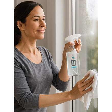 Čistící sada Powerton Eco, 500ml, okna, sklo