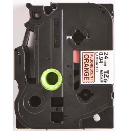 Brother originální páska do tiskárny štítků, Brother, TZE-B51, černý tisk/signálnÍ oranžový podklad, laminovaná, 5m, 24mm