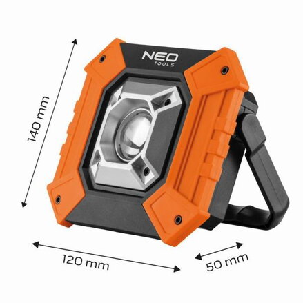 Bateriový reflektor s powerbankou 3xAA, 10W, 3 funkce, IP20, 750lm, Neo Tools